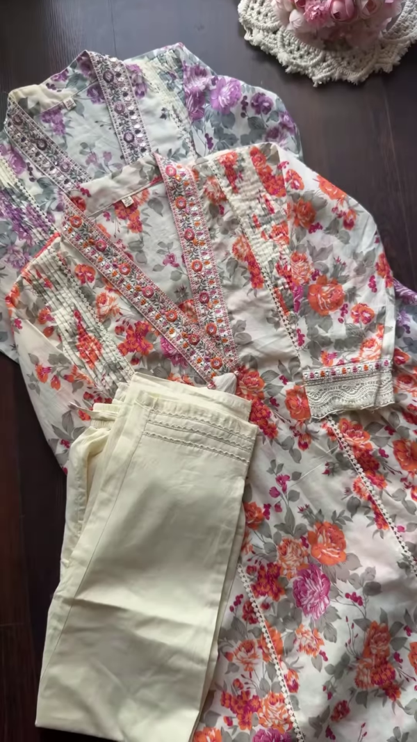 Floral Bliss Cotton Kurta Set