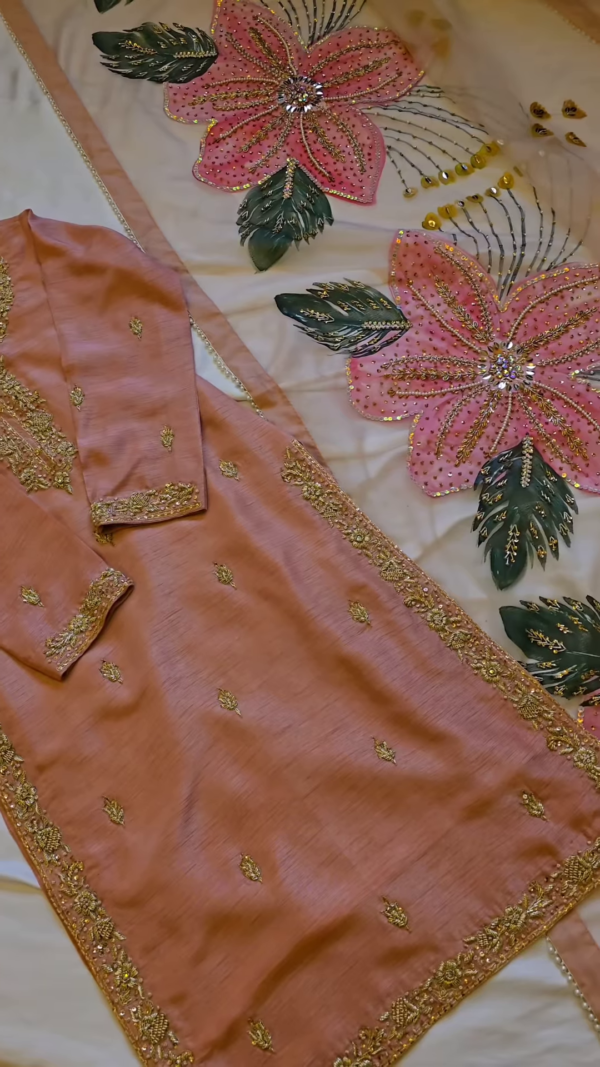 Blush Radiance Embroidered Ensemble