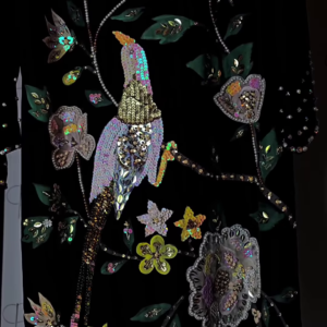 Midnight Majesty Embroidered Velvet Ensemble