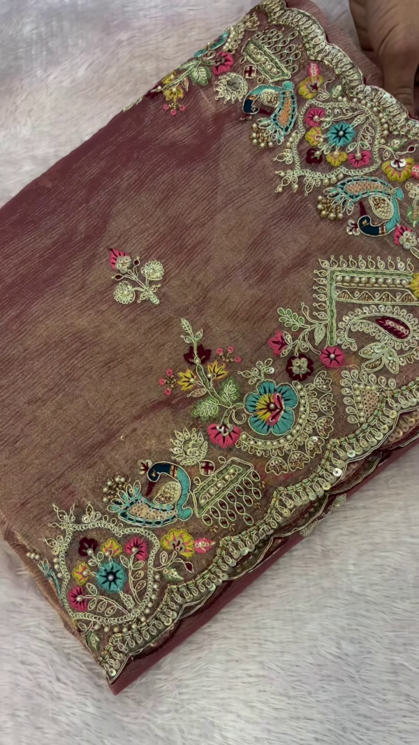Luxury Handcrafted Peacock Embroidered Suit