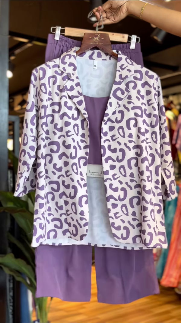Lavender Luxe – Three-Piece Printed Co-ord Set