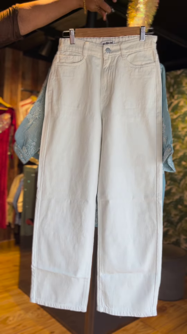 Sky Bloom: Powder Blue Embroidered Co-Ord Set - Image 2