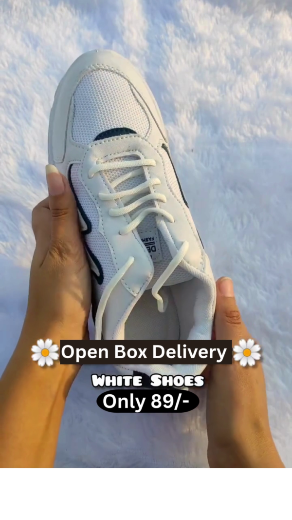 Dynamic Monochrome Athletic Sneakers - Image 2